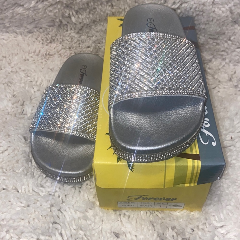 Silver glam sandals